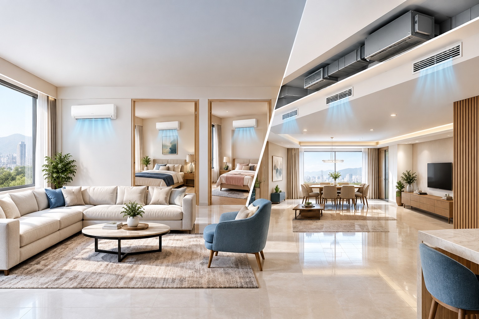 راهنمای انتخاب داکت اسپلیت یا اسپلیت برای فضاهای مسکونی