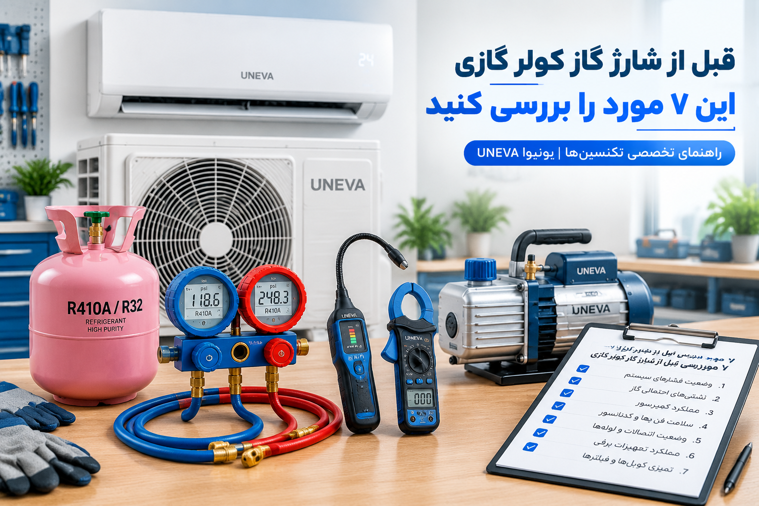 قبل از شارژ کولر گازی این ۷ مورد را بررسی کنید