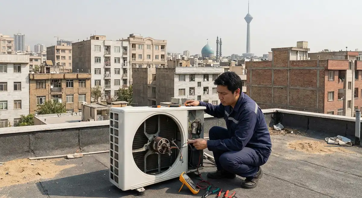 علت کار نکردن فن کولر گازی، بررسی قطعات الکتریکی کولر گازی