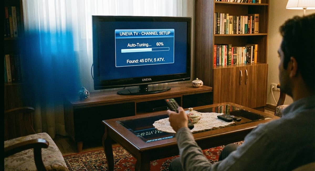 کانال یابی خودکار و دستی در تنظیم رسیور تلویزیون یونیوا